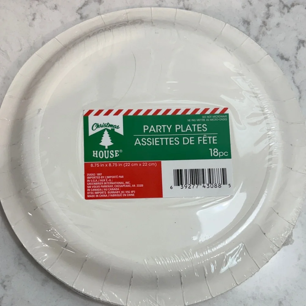 Festive Santa Paper Plates & Napkins Set - Blue & Red